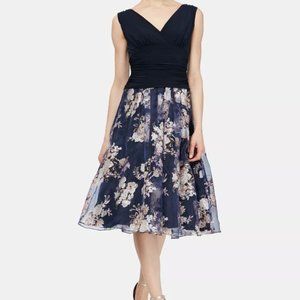 Ruched Floral Print Dress Size 12